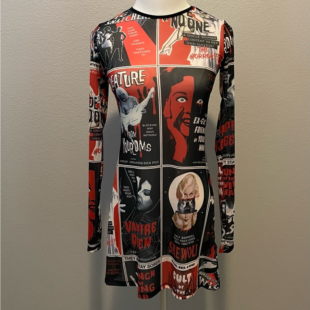 Trickz N’ Treatz Fears on Film Mesh Dress